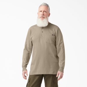 Heavyweight Long Sleeve Henley T-Shirt