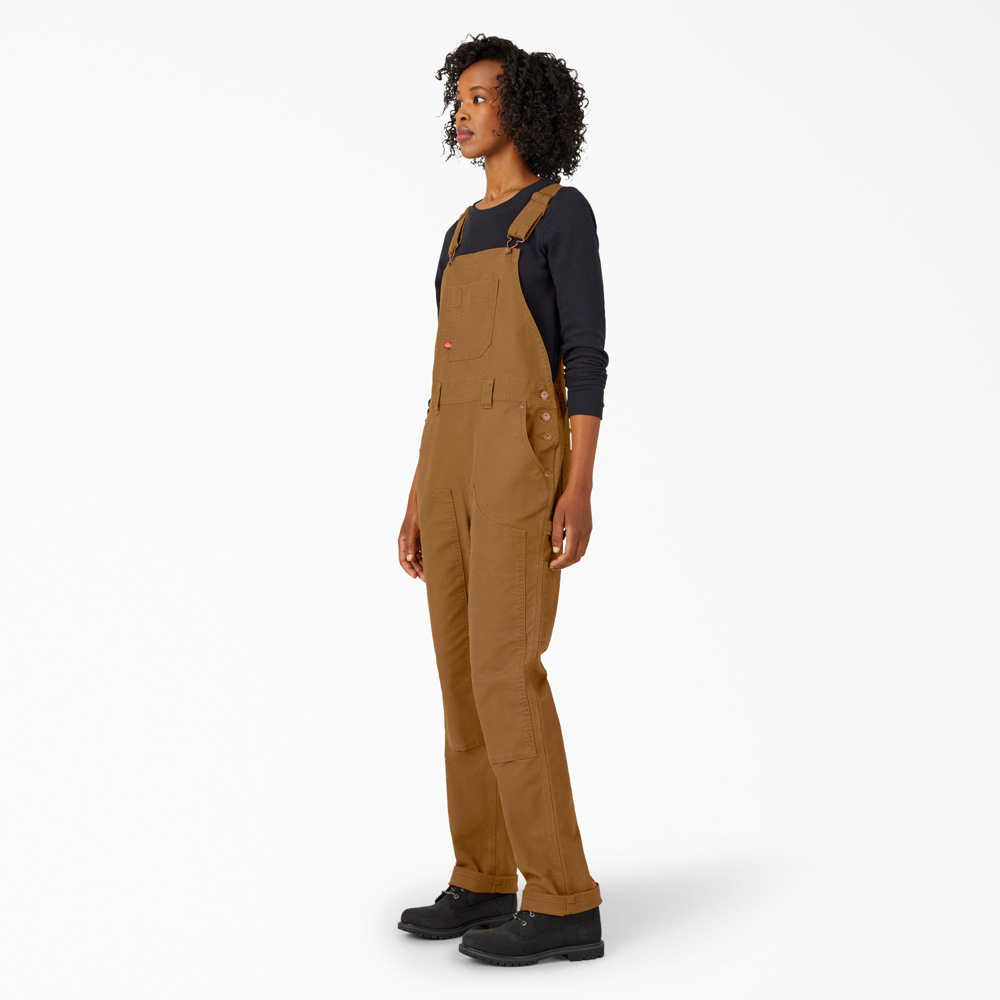 Women's Straight Fit Duck Double Front Bib Overalls - Image 3