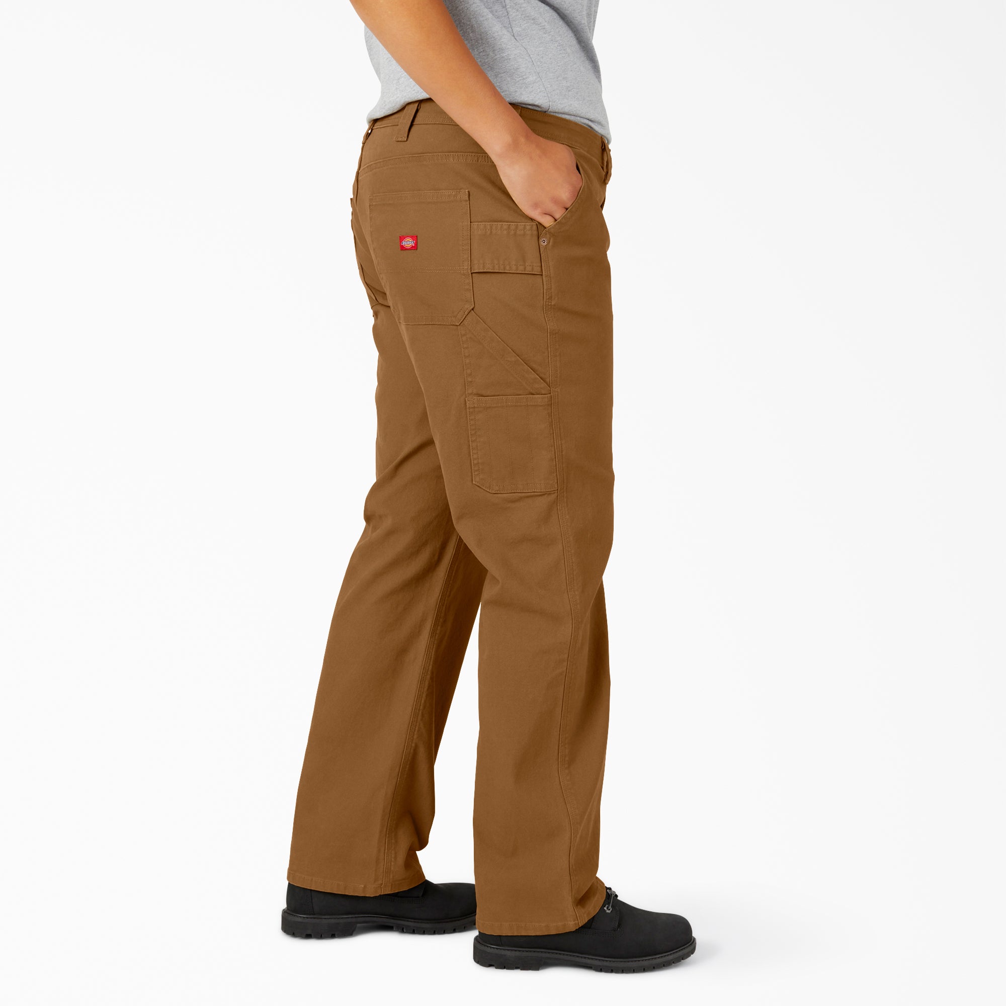 Women's Plus FLEX Relaxed Straight Fit Duck Carpenter Pants - Image 4
