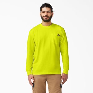 Heavyweight Neon Long Sleeve Pocket T-Shirt