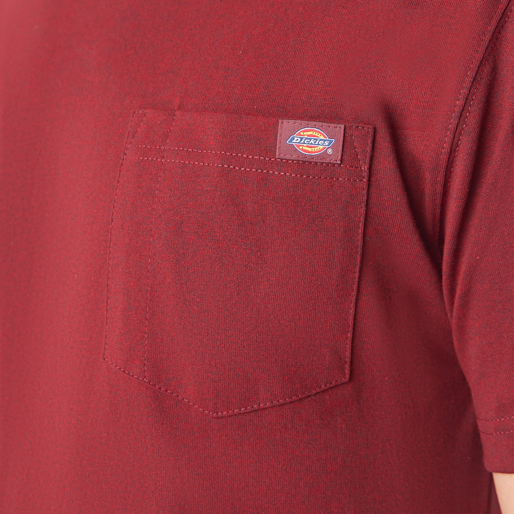 Heavyweight Heathered Short Sleeve Pocket T-Shirt - Image 6